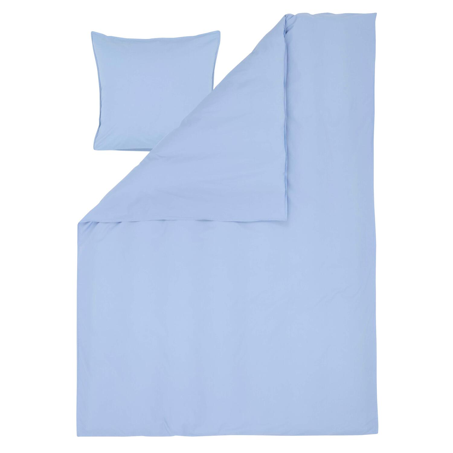 Curly Percale sengesæt - lyseblå